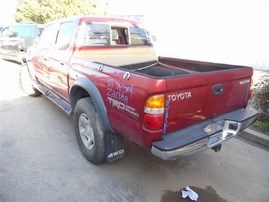 2003 TOYOTA TACOMA CREW CAB SR5 RED 3.4 AT 4WD TRD OFF ROAD PACKAGE Z21388